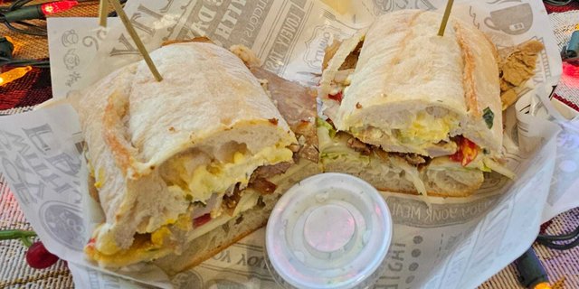 Individual Baked Peruvian Turkey Sandwich