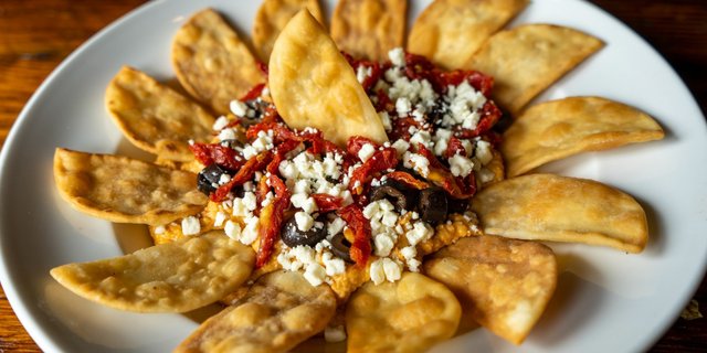 Loaded Roasted Red Pepper Hummus