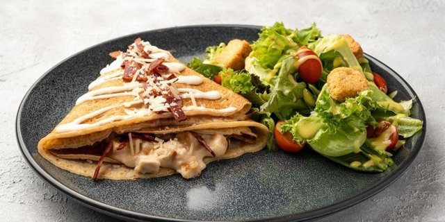 Chicken Carbonara Crepe