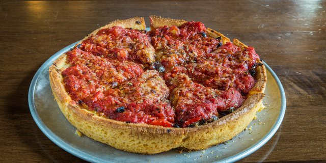 Vegetarian Deep Dish Pizza
