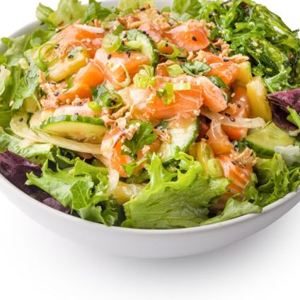 Yuzu Ponzu Salmon Salad Bowl Combo