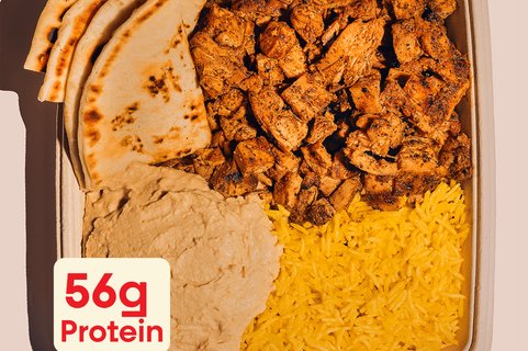 Shawarma & Hummus Plate (4)