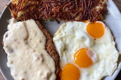 Country Fried Steak & Gravy w/ Eggs