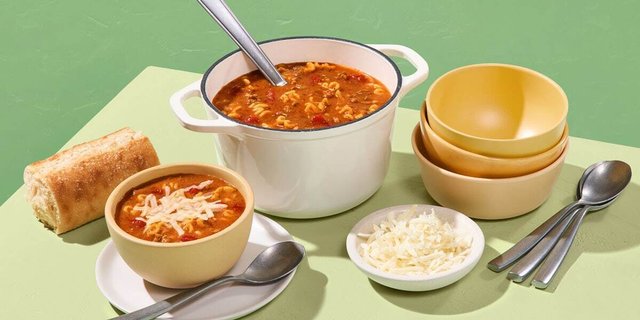 NEW Three Cheese Lasagna Soup