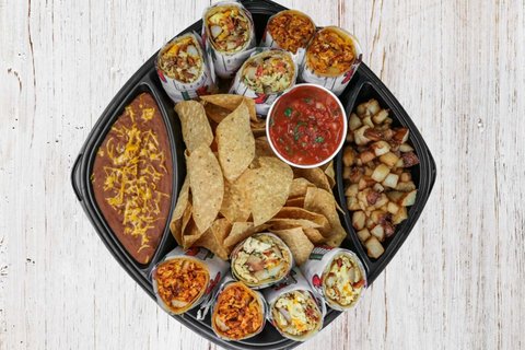 Deluxe Breakfast Burritos Platter