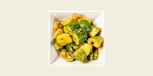 Spicy Sesame Cucumber & Avocado Tray