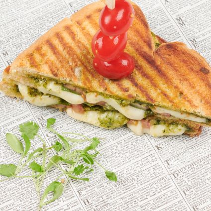 Individual Pesto Caprese Sandwich