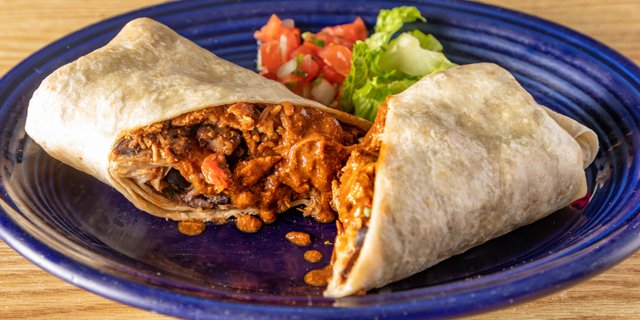 Mole con Pollo Burrito