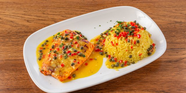 Grilled Greek Salmon