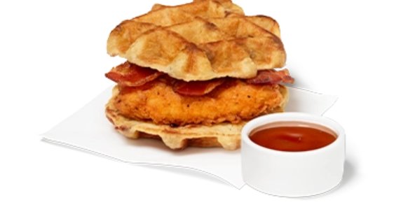 Chicken & Waffles Breakfast Sandwich w/ Spicy Filet