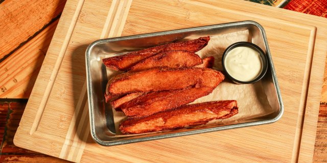 BBQ Wedge Fries w/ Malt Vinegar Aioli