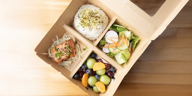 Teriyaki Smoked Salmon Bento