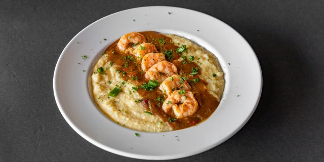 Shrimp & Grits W/ Crab Gravy