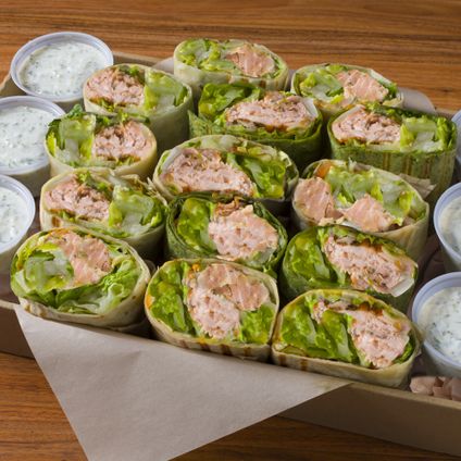 Salmon Caesar Wrap Tray