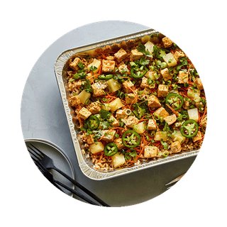 Red Coconut Curry Stir-Fry Platter