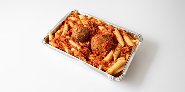 Ziti Marinara w/ Meatballs Tray