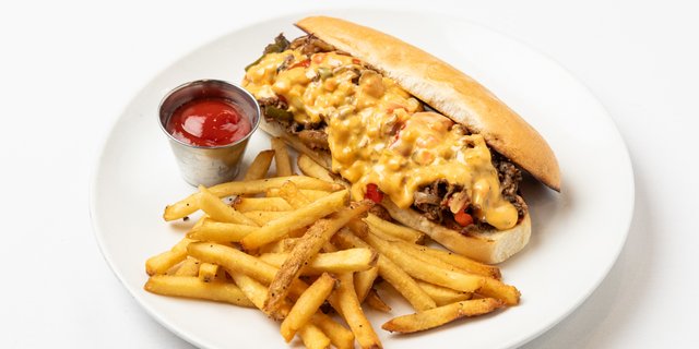 Classic Philly Cheesesteak Sandwich