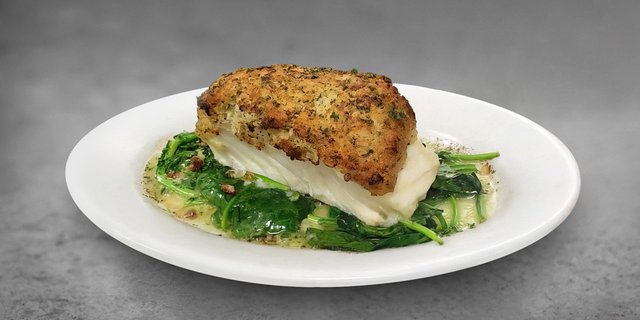 Garlic Crusted Sea Bass