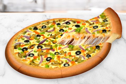 Stuffed Crust Veggie Pizza