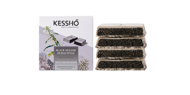 Dubai-Style Black Sesame White Chocolate Bar