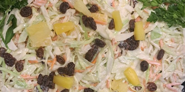 Pineapple Raisin Cole Slaw