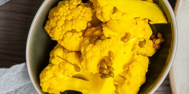 Turmeric Pickled Cauliflower