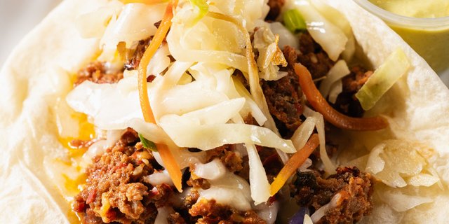 Shredded Beef, Egg & Cheese Taco