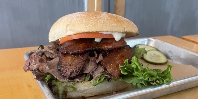Roast Pit Beef Hot Club Sandwich