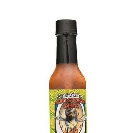 Bottle of Don't Be a Chicken Sh!t Sauce