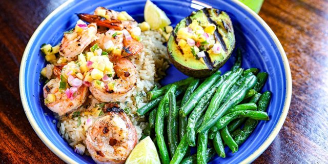 Grilled Shrimp or Chicken Avocado Bowl