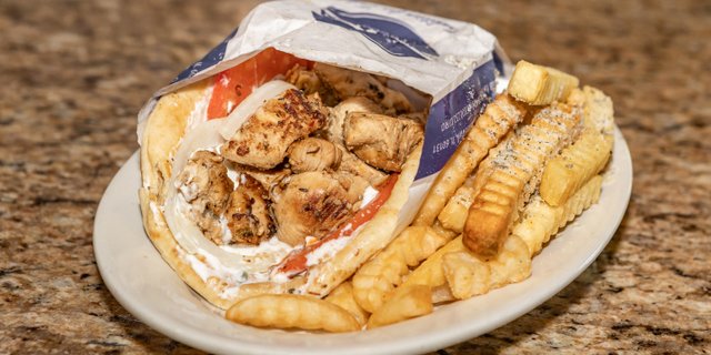 Chicken Souvlaki Pita Sandwich
