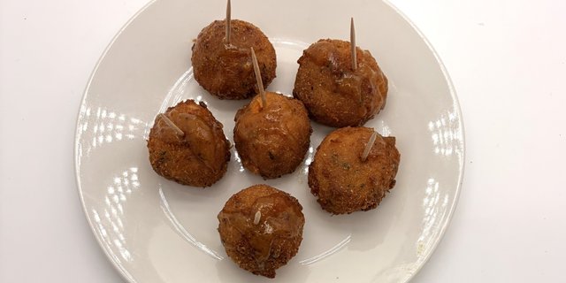 Crispy Sweet Potato Ball Platter