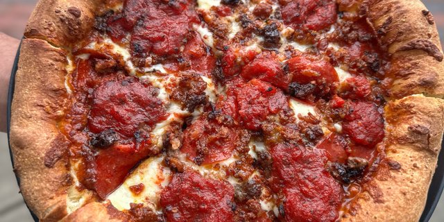 Meat Lovers Deep-Dish Pizza