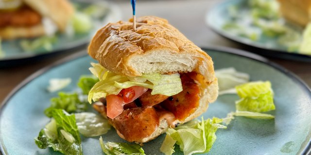 Gator Pork Sausage Mini Po' Boy & Soup Lunch Box