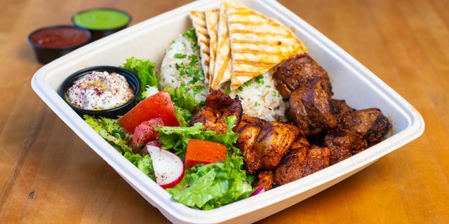 Chicken Shish Kebab Plate w/ Rice