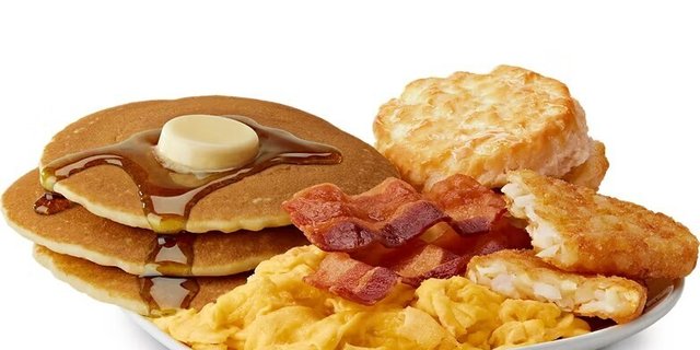 Big Breakfast w/ Bacon & Hotcakes