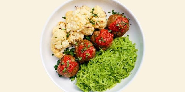 Spasta & Free-Range Turkey Meatballs Bowl