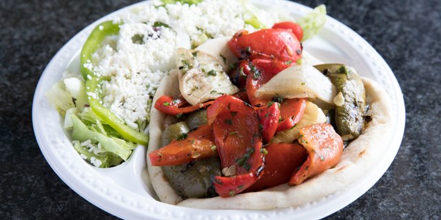 Grilled Vegetable Gyro Sandwich