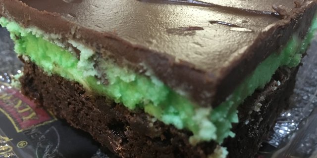 Layered Mint Oreo Brownies