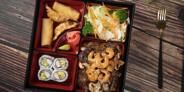 Beef & Shrimp Bento Box