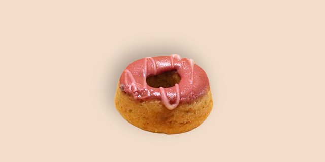Plant-Based Flamingo Mini Vegan Donuts