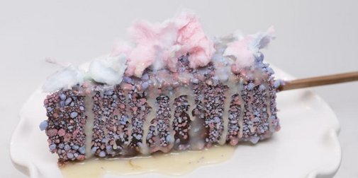 Cotton Candy Cheesecake on a Stick