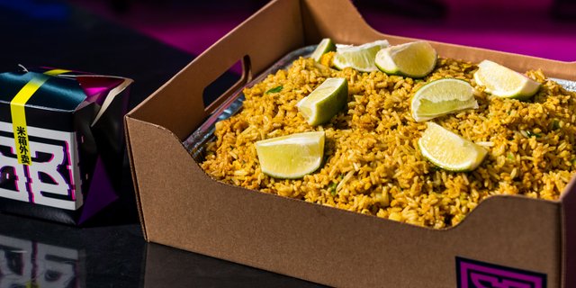 Vegetarian Curry Fried Rice Tray