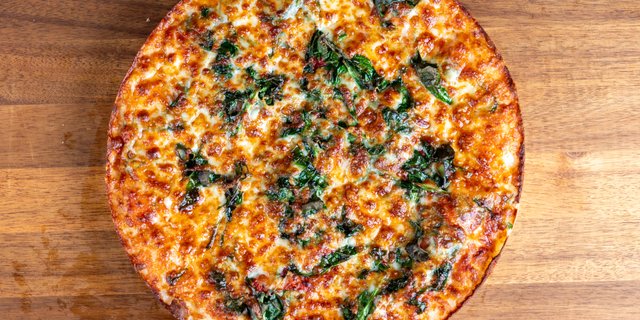 Sinful Spinach Pizza