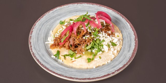 Heritage Duroc Pork Cheek Carnitas Tacos