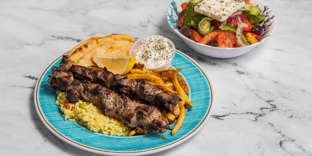 Pork Souvlaki Plate