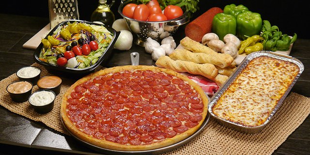 Pizza, Lasagne, Salad & Bread Package