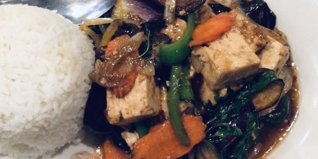 BBQ Chicken Over Fried Rice