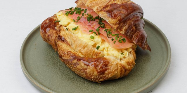 Salmon & Egg Croissant Sandwiches