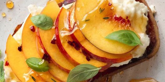 Peaches & Burrata Toast
